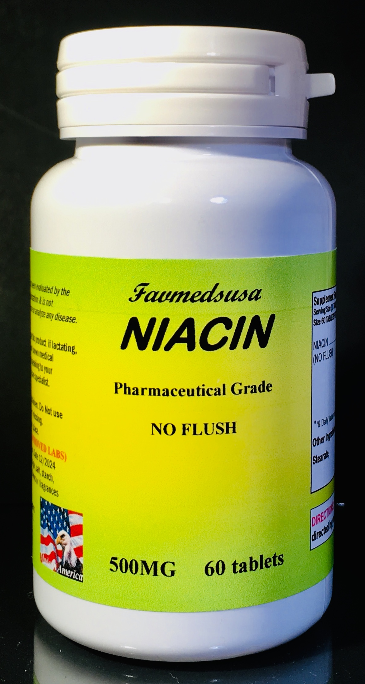 Niacin No flush 500mg - 60 tablets